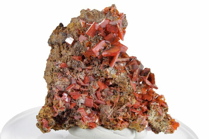 Fiery, Red-Orange Wulfenite Cluster - Kuruktag Mountains, China #361065
